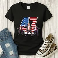 Funny Trump Victory Dance 47th President Dancing Women's T-Shirt thumb 3