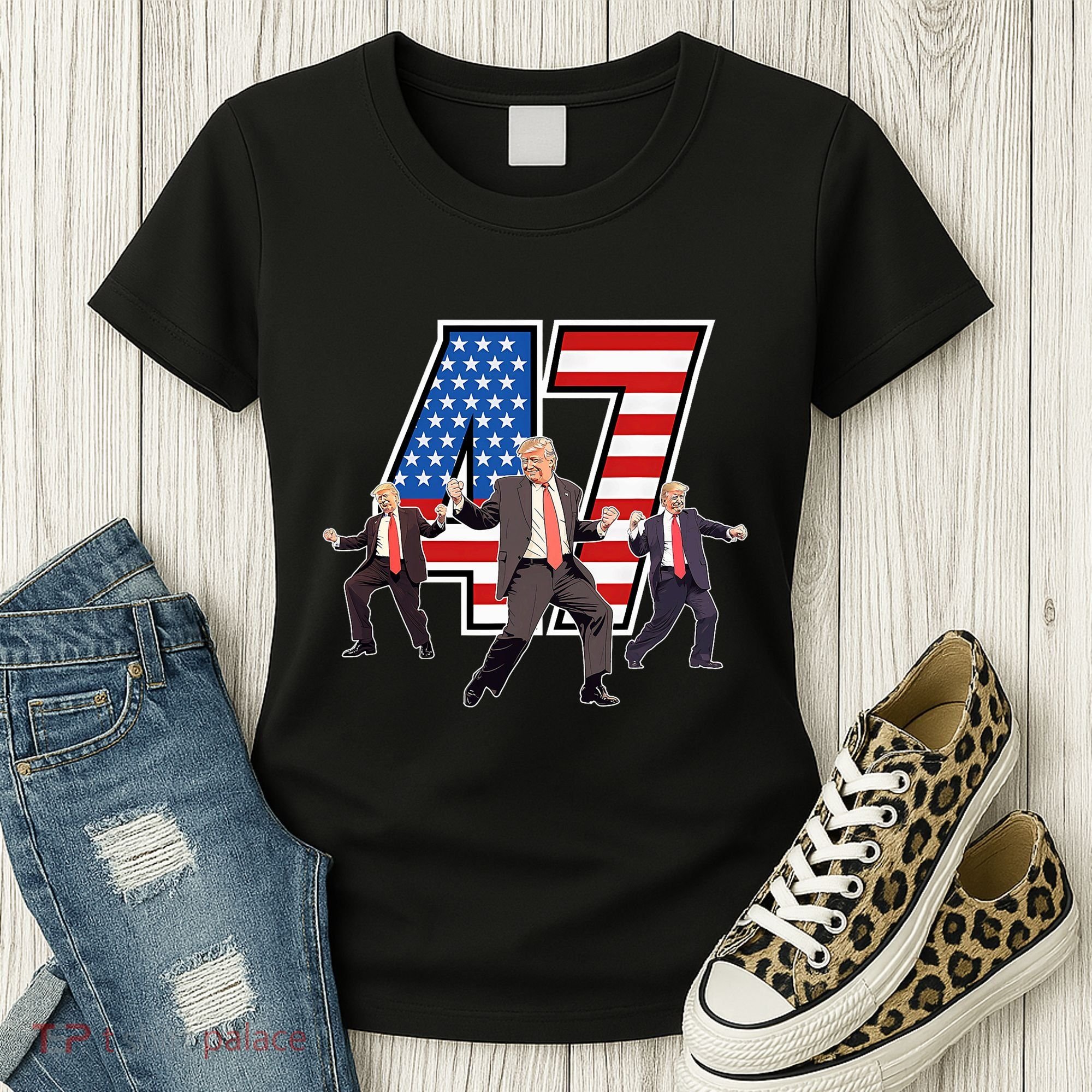 Funny Trump Victory Dance 47th President Dancing Women's T-Shirt