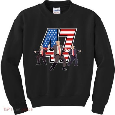 Funny Trump Victory Dance 47th President Dancing Kids Sweatshirt