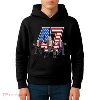 Funny Trump Victory Dance 47th President Dancing Kids Hoodie thumb 4