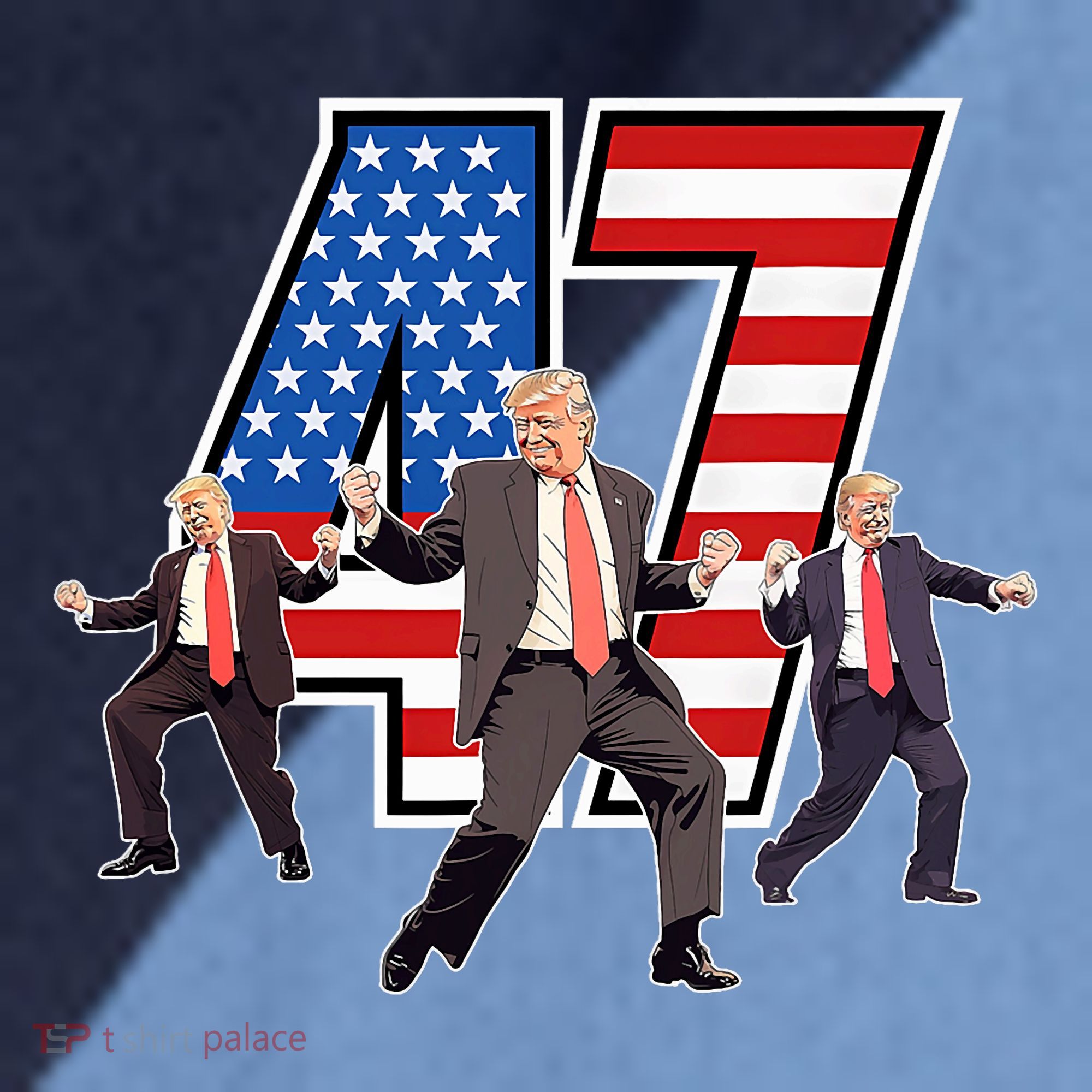Funny Trump Victory Dance 47th President Dancing Raglan Baseball Sleeve Shirt