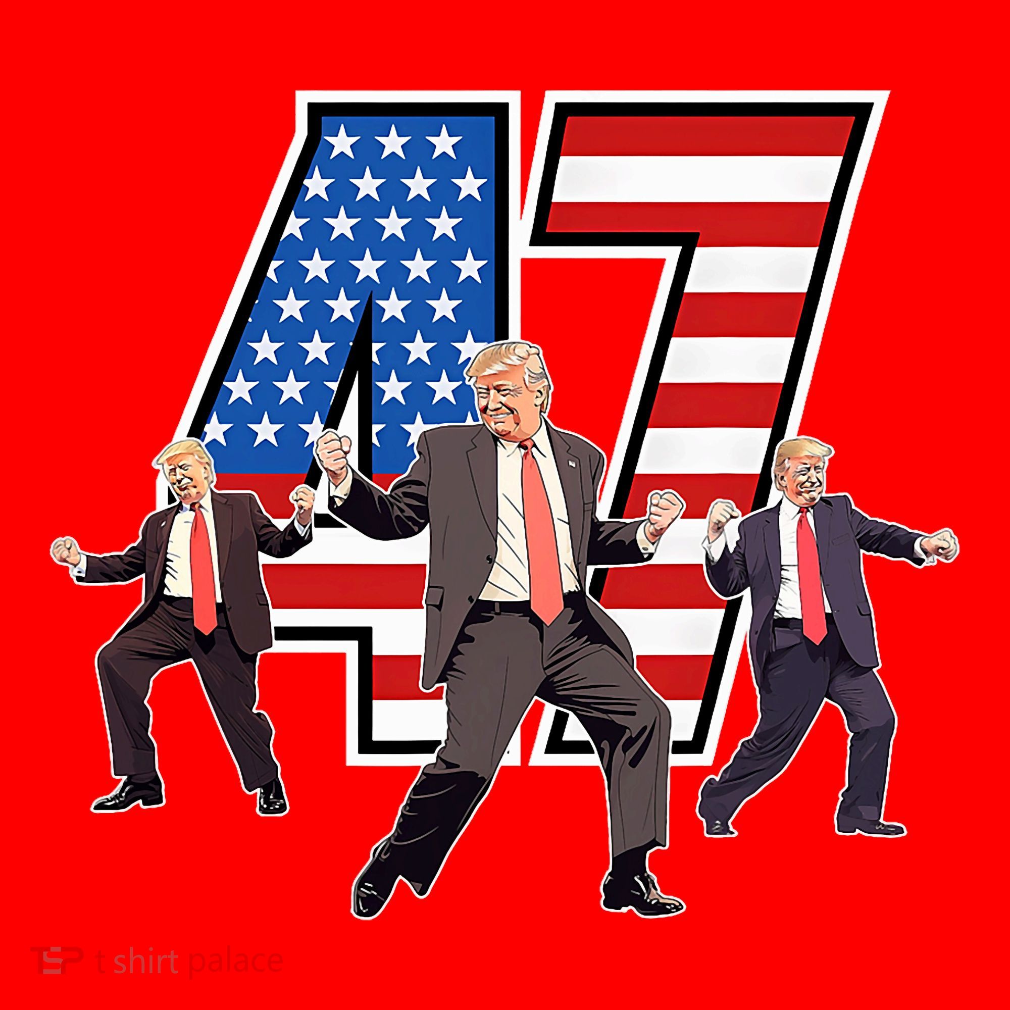 Funny Trump Victory Dance 47th President Dancing Santa Hat