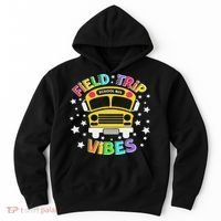 Field Trip Vibes Field Day School Bus Yellow Teacher Student Hoodie thumb 0