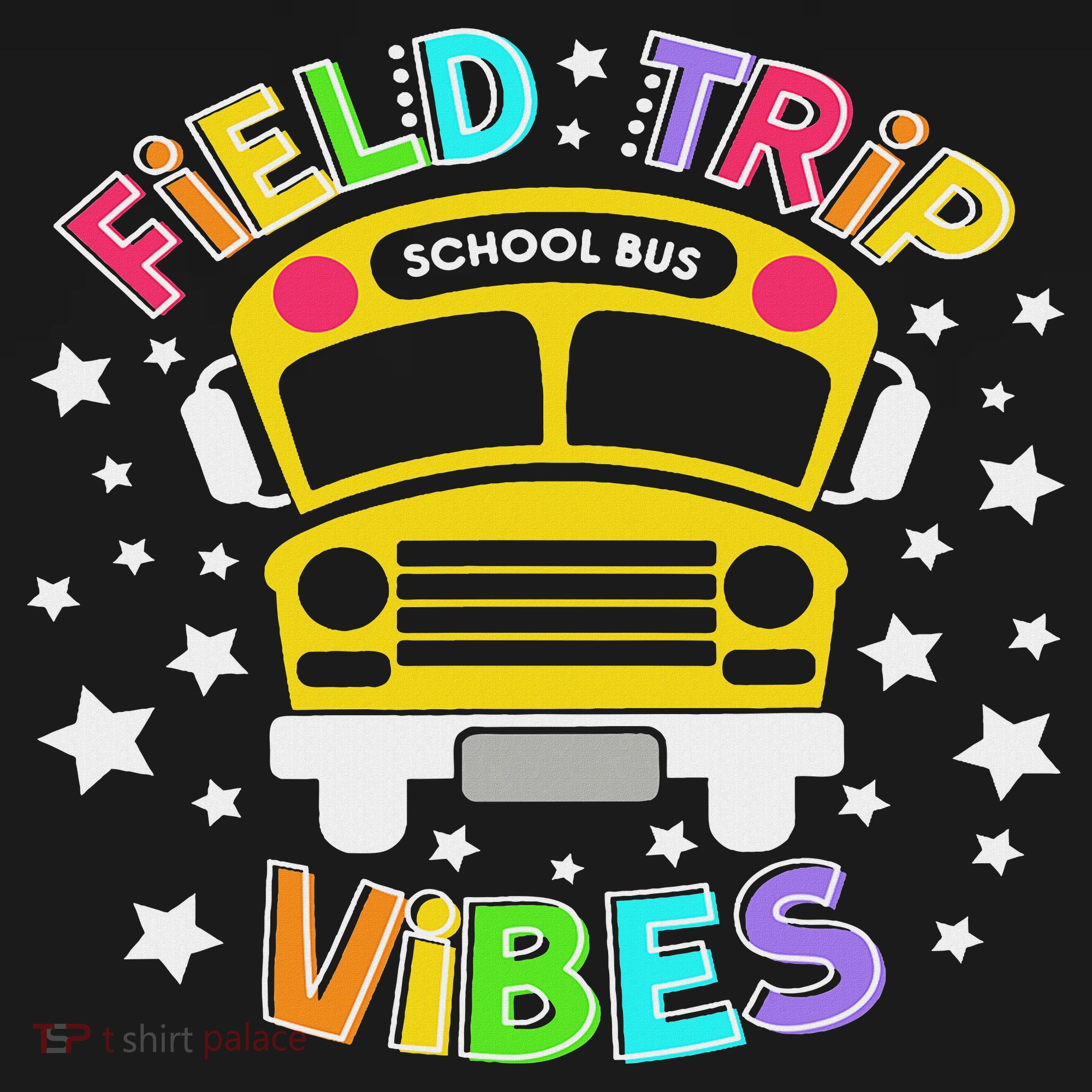 Field Trip Vibes Field Day School Bus Yellow Teacher Student Apron