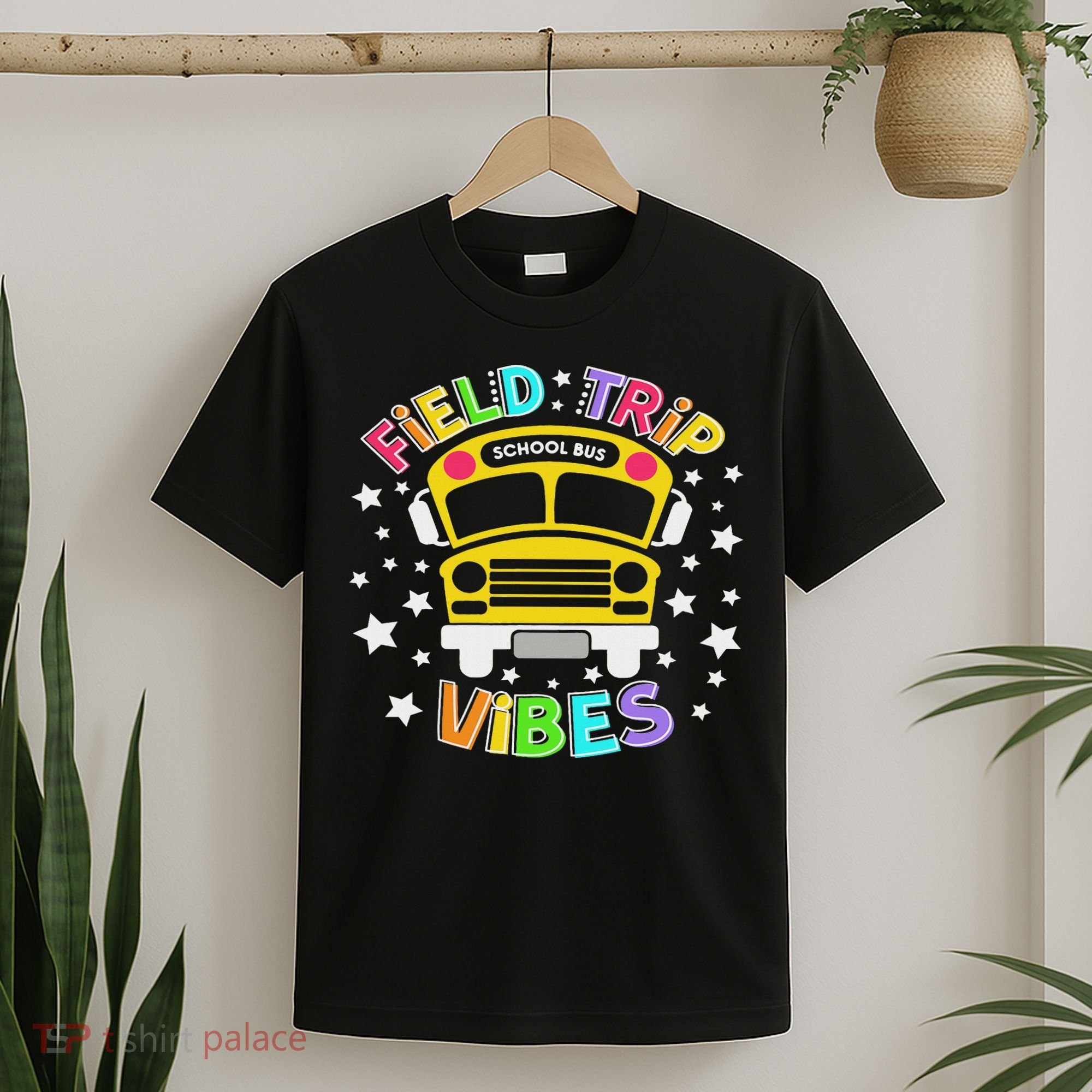 Field Trip Vibes Field Day School Bus Yellow Teacher Student T-Shirt