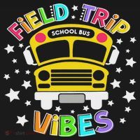Field Trip Vibes Field Day School Bus Yellow Teacher Student T-Shirt thumb 7