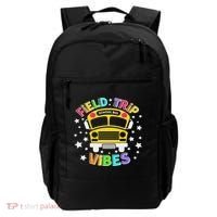 Field Trip Vibes Field Day School Bus Yellow Teacher Student Backpack thumb 0