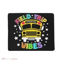 Field Trip Vibes Field Day School Bus Yellow Teacher Student Mousepad thumb 0