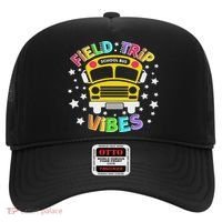 Field Trip Vibes Field Day School Bus Yellow Teacher Student Hat thumb 0