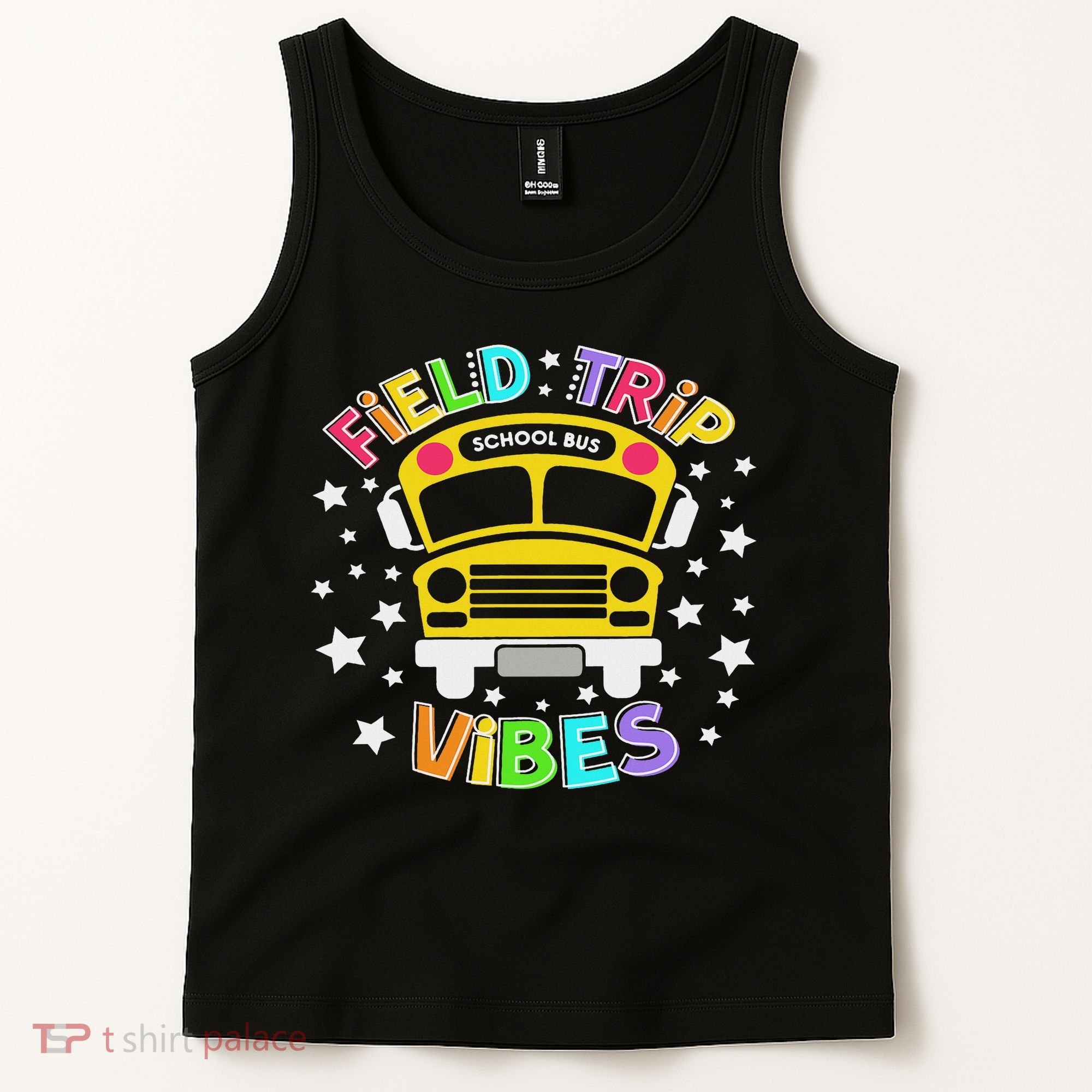 Field Trip Vibes Field Day School Bus Yellow Teacher Student Tank Top
