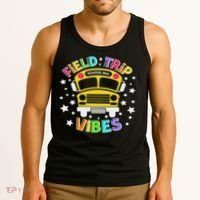 Field Trip Vibes Field Day School Bus Yellow Teacher Student Tank Top thumb 3