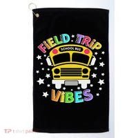 Field Trip Vibes Field Day School Bus Yellow Teacher Student Golf Towel thumb 0