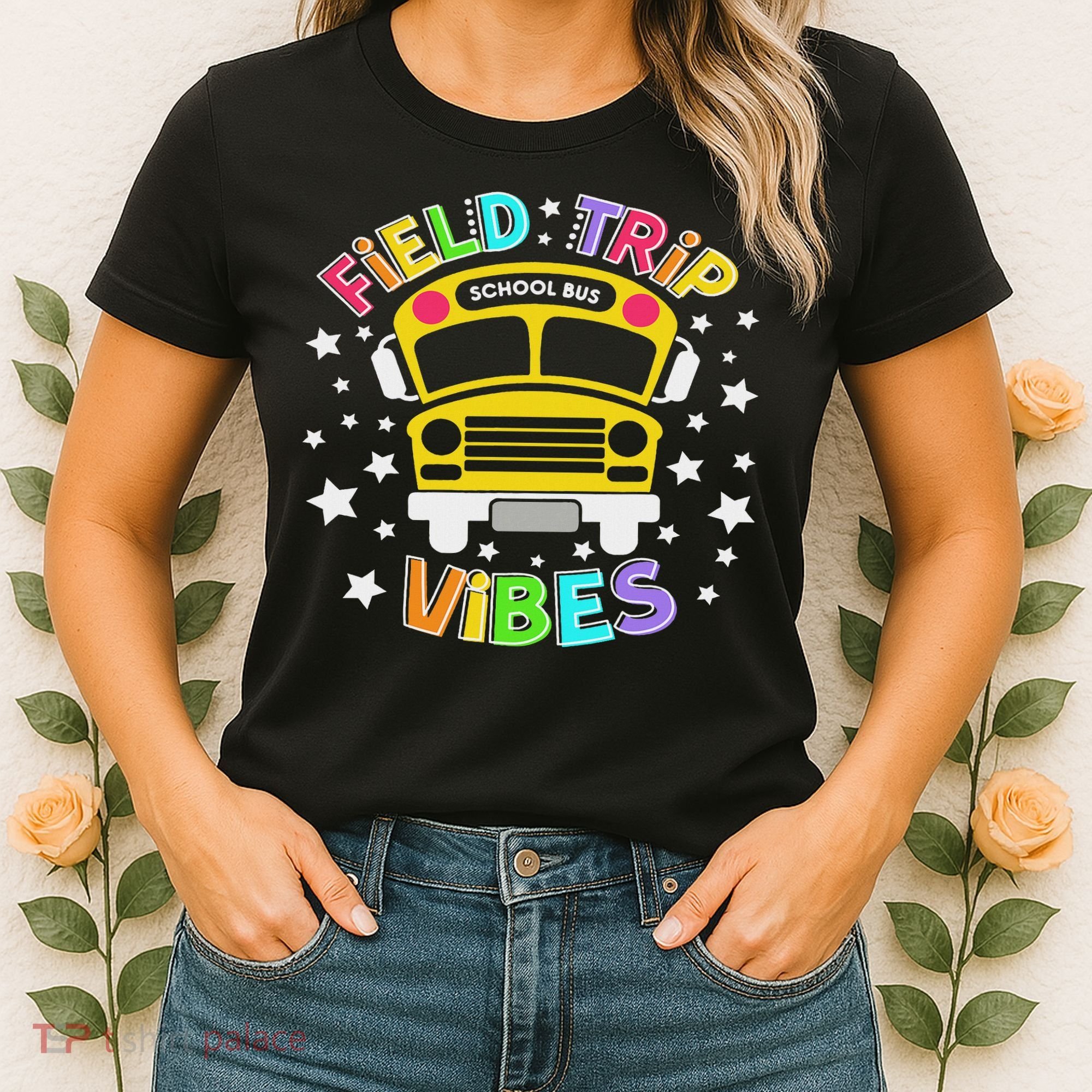 Field Trip Vibes Field Day School Bus Yellow Teacher Student Women's T-Shirt