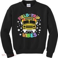 Field Trip Vibes Field Day School Bus Yellow Teacher Student Kids Sweatshirt thumb 0