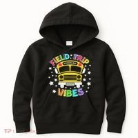 Field Trip Vibes Field Day School Bus Yellow Teacher Student Kids Hoodie thumb 0