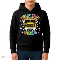 Field Trip Vibes Field Day School Bus Yellow Teacher Student Kids Hoodie thumb 4