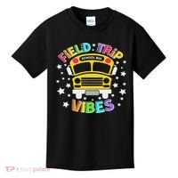 Field Trip Vibes Field Day School Bus Yellow Teacher Student Kids T-Shirt thumb 0