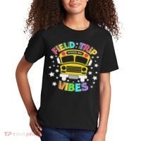 Field Trip Vibes Field Day School Bus Yellow Teacher Student Kids T-Shirt thumb 2