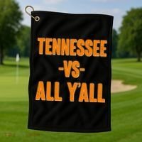 Funny Tennessee VS All Y'all Golf Towel thumb 1
