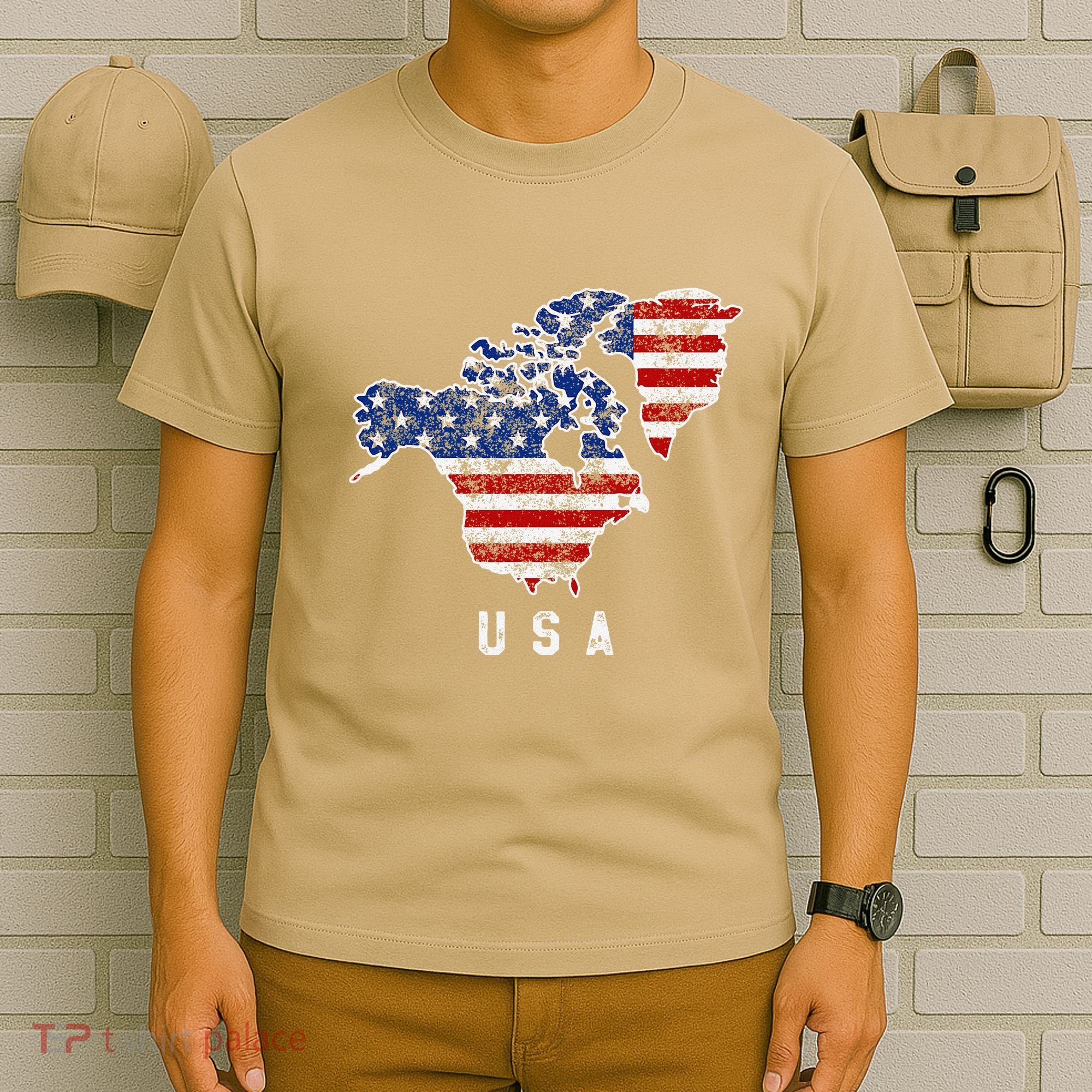 Funny Trump’S Vision Of Usa Map With Canada And Greenland T-Shirt