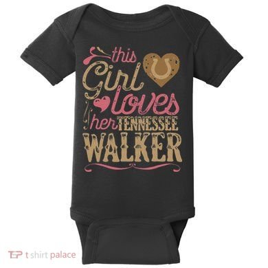 funny Tennessee Walker Horse Gift Tee Walking Baby Bodysuit