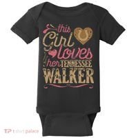 funny Tennessee Walker Horse Gift Tee Walking Baby Bodysuit thumb 0