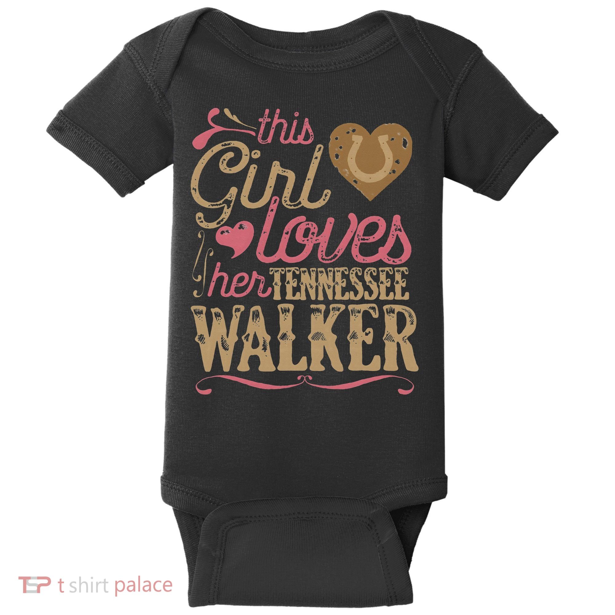 funny Tennessee Walker Horse Gift Tee Walking Baby Bodysuit