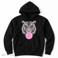 Funny Tiger Wearing Glasses And Blowing Hoodie thumb 0