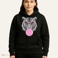 Funny Tiger Wearing Glasses And Blowing Hoodie thumb 5
