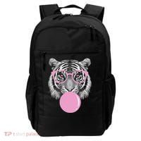 Funny Tiger Wearing Glasses And Blowing Backpack thumb 0
