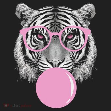 Funny Tiger Wearing Glasses And Blowing Urban Oversized Heavyweight T-Shirt