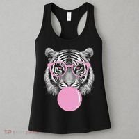 Funny Tiger Wearing Glasses And Blowing Women's Tank Top thumb 3