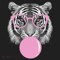 Funny Tiger Wearing Glasses And Blowing Hat thumb 2