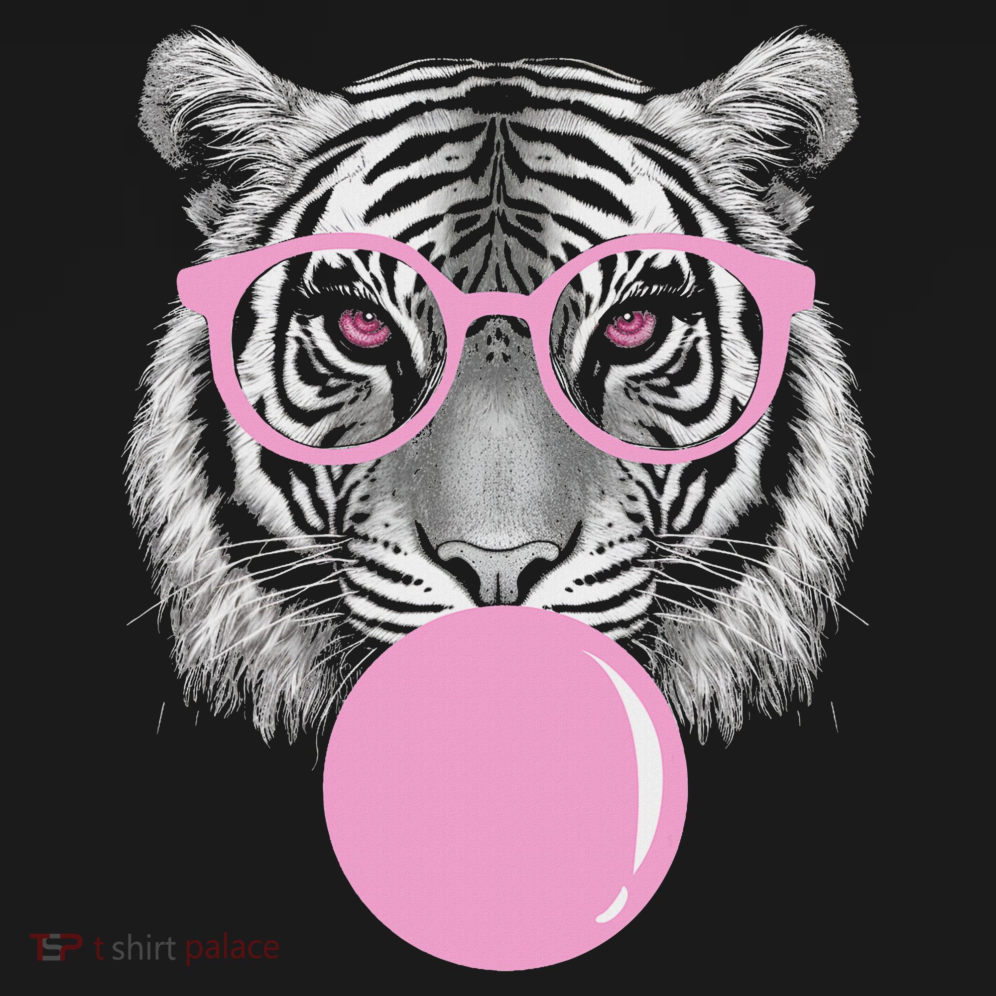 Funny Tiger Wearing Glasses And Blowing Visor