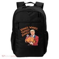 Funny Trump Winner Winner Turkey Dinner Thanksgiving Cute Gift Backpack thumb 0