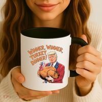 Funny Trump Winner Winner Turkey Dinner Thanksgiving Cute Gift Coffee Mug thumb 3