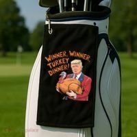 Funny Trump Winner Winner Turkey Dinner Thanksgiving Cute Gift Golf Towel thumb 2