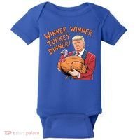 Funny Trump Winner Winner Turkey Dinner Thanksgiving Cute Gift Baby Bodysuit thumb 0
