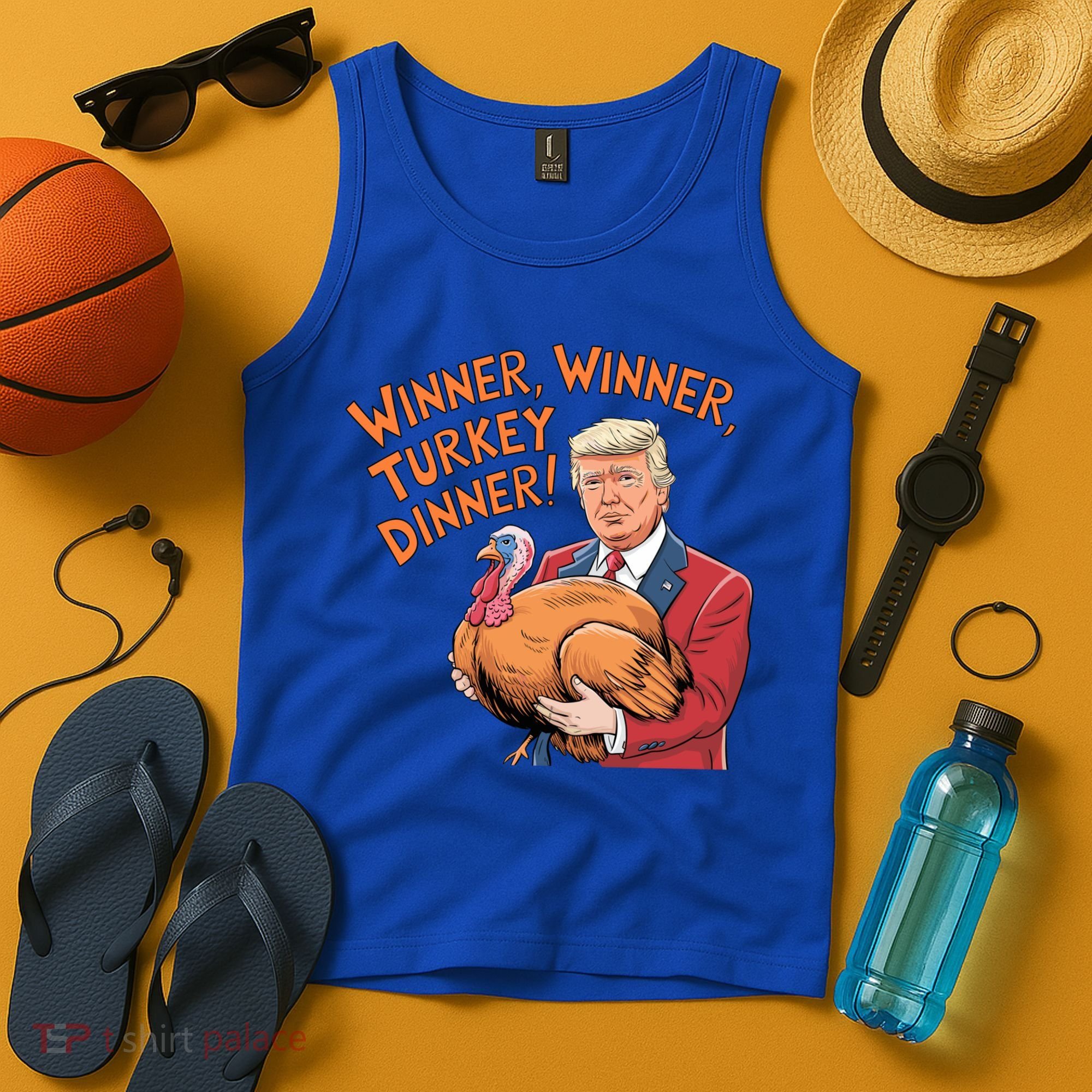 Funny Trump Winner Winner Turkey Dinner Thanksgiving Cute Gift Tank Top
