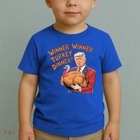 Funny Trump Winner Winner Turkey Dinner Thanksgiving Cute Gift Toddler T-Shirt thumb 2