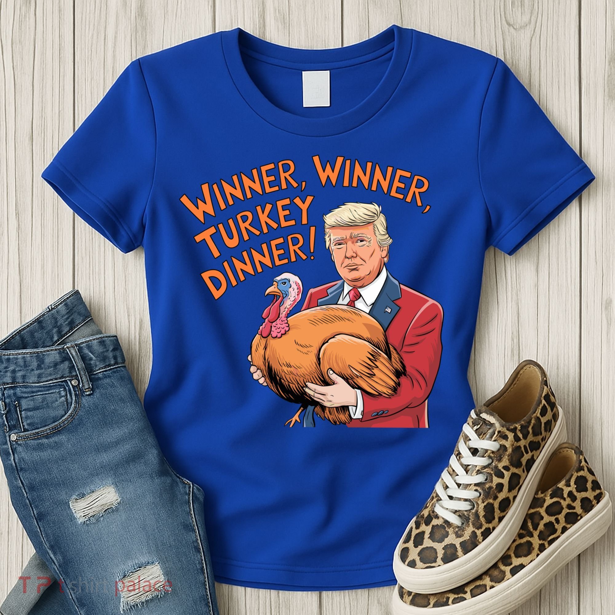Funny Trump Winner Winner Turkey Dinner Thanksgiving Cute Gift Women's T-Shirt