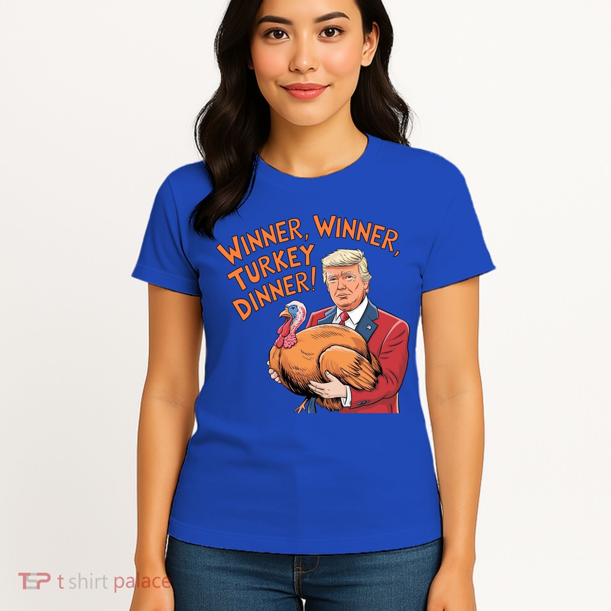 Funny Trump Winner Winner Turkey Dinner Thanksgiving Cute Gift Women's T-Shirt