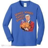 Funny Trump Winner Winner Turkey Dinner Thanksgiving Cute Gift Kids Long Sleeve Shirt thumb 0