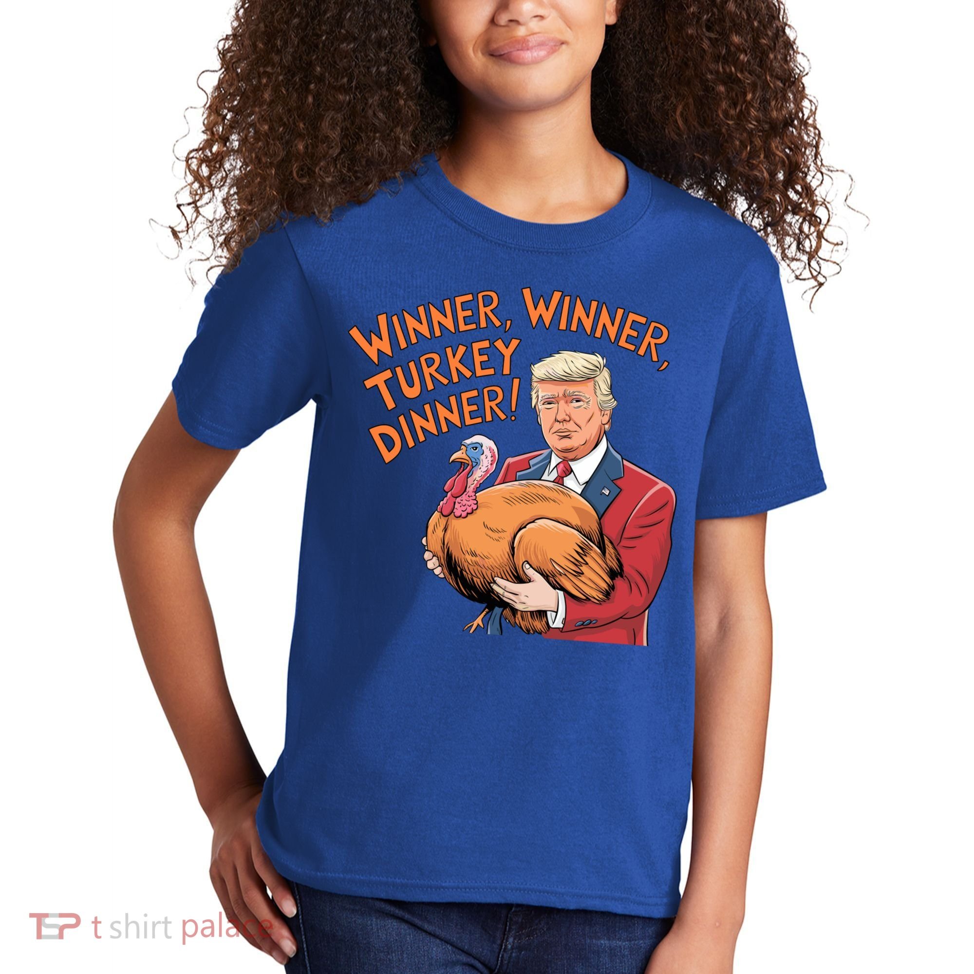 Funny Trump Winner Winner Turkey Dinner Thanksgiving Cute Gift Kids T-Shirt