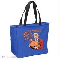 Funny Trump Winner Winner Turkey Dinner Thanksgiving Cute Gift Tote Bag thumb 2