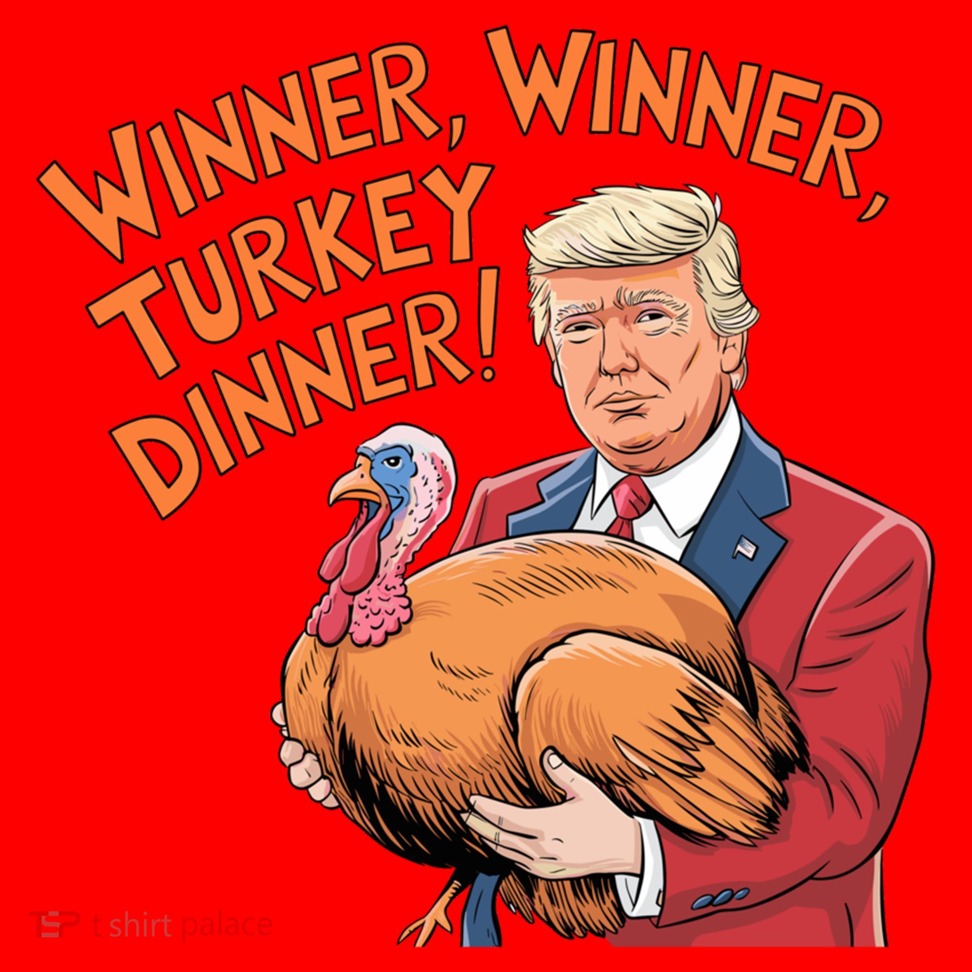 Funny Trump Winner Winner Turkey Dinner Thanksgiving Cute Gift Santa Hat