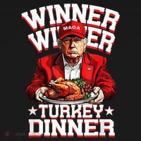 Funny Trump Winner Winner Turkey Dinner Thanksgiving Apparel Women's Hoodie thumb 2
