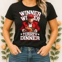 Funny Trump Winner Winner Turkey Dinner Thanksgiving Apparel Women's T-Shirt thumb 2