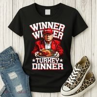 Funny Trump Winner Winner Turkey Dinner Thanksgiving Apparel Women's T-Shirt thumb 3