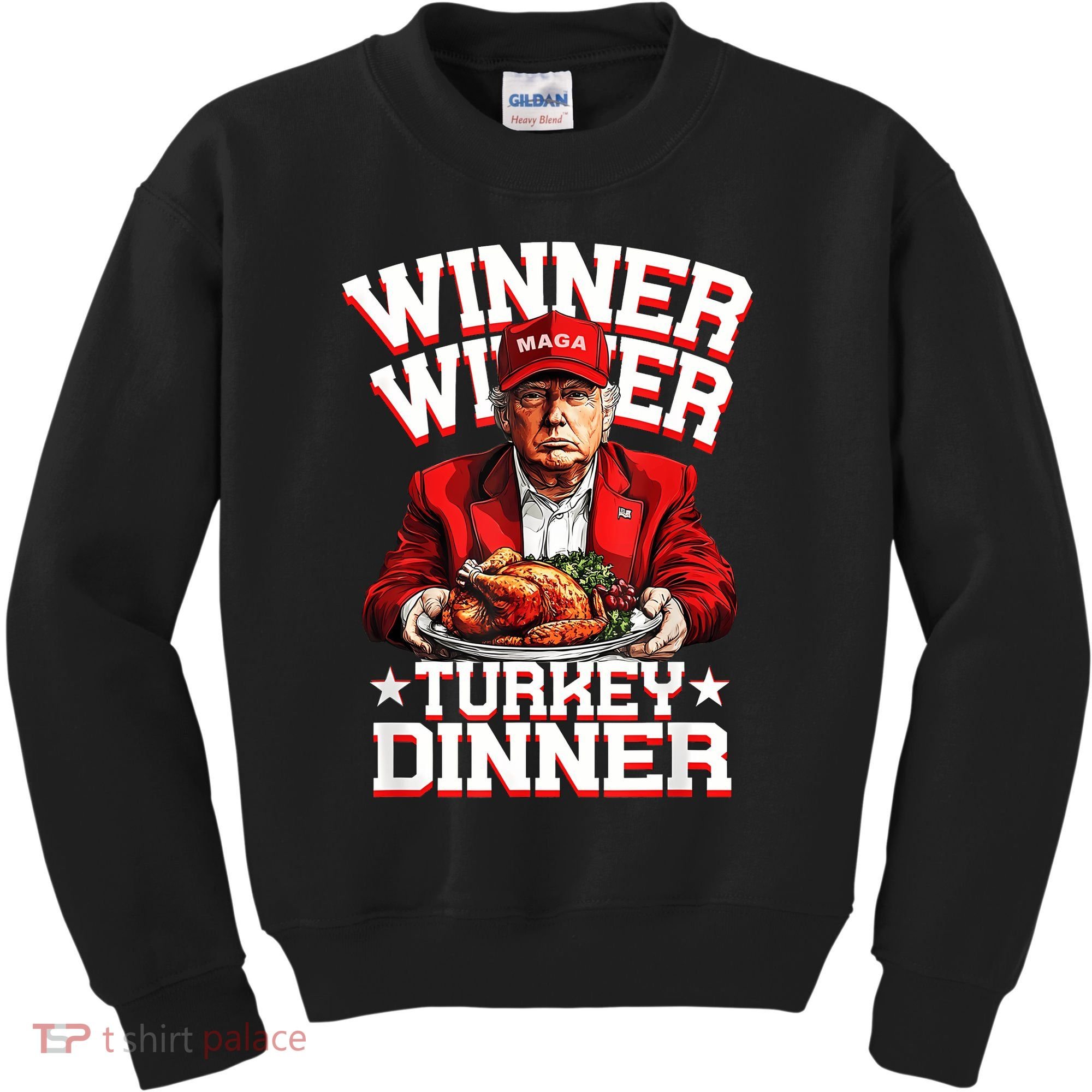 Funny Trump Winner Winner Turkey Dinner Thanksgiving Apparel Kids Sweatshirt